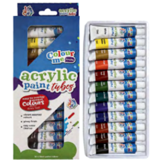 COLOUR ME CMC-1718 Acrylic Tubes 12ml Assorted Set of 12 